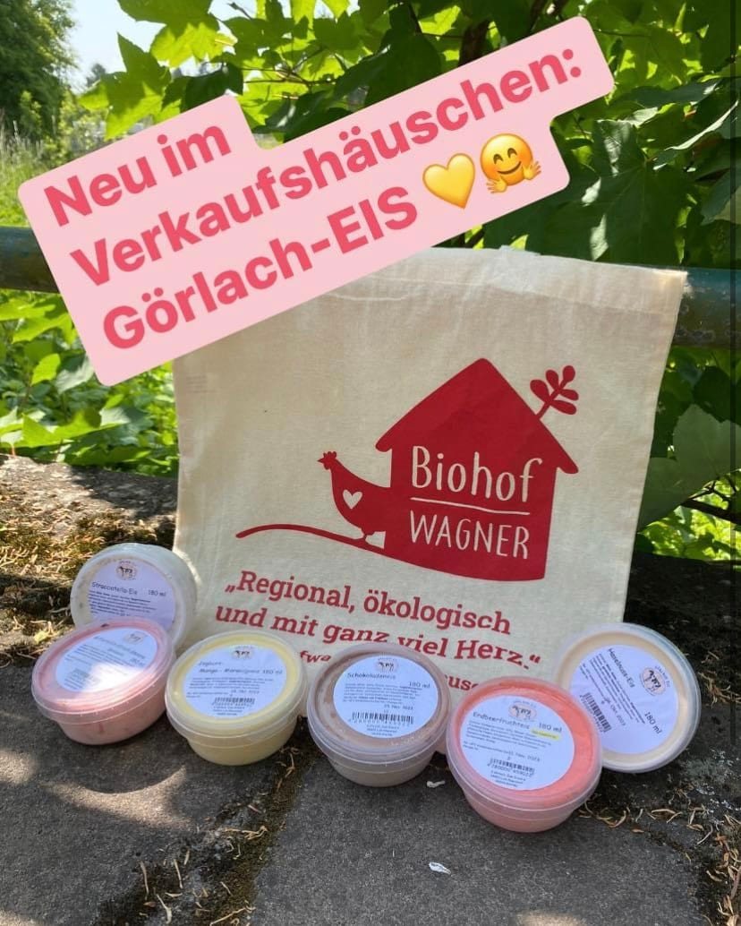 Eis vom Lande im Verkaufshäuschen
