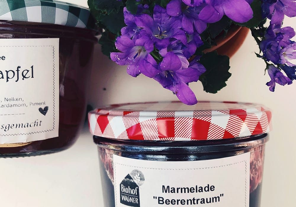 Hausgemachte Marmelade im Glas